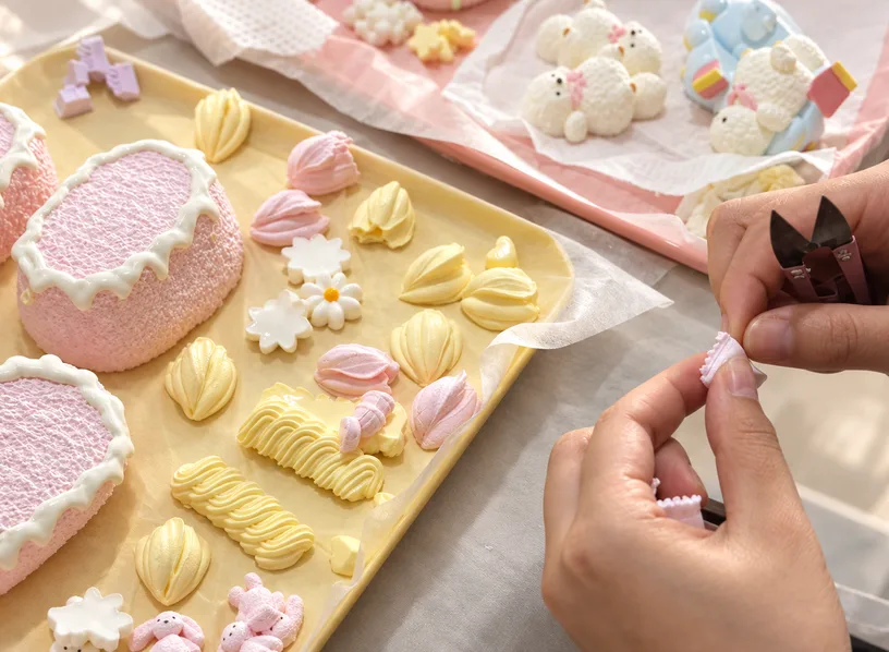 Acabado a mano de squishies kawaii en serie corta